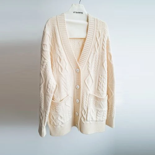 Cardigan de llana de camell