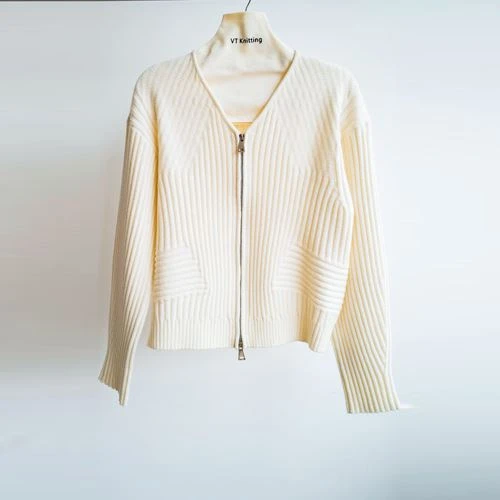 Cardigan de jersei de llana merina