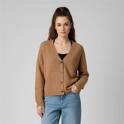Cardigan de llana suau a l'aire lliure