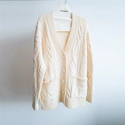Cardigan de punt de cotó per a dona