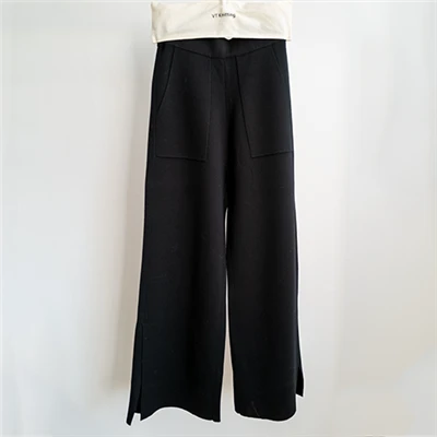 Pantalons de punt de cotó de dona amb cintura elàstica